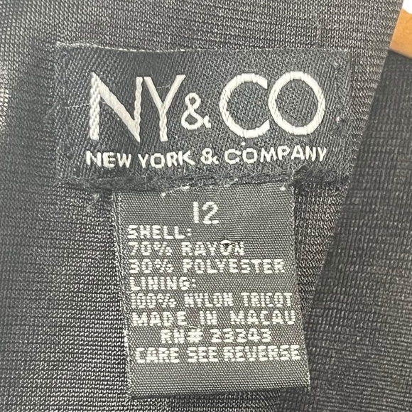 New York & Co. Burnout Velvet Black Sleeveless Whimsigoth Dress Size 12 - Picture 9 of 11